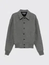 Jacquemus Grey Jacket With Classic Collar And Dropped Shoulders In Wool Man In Gray