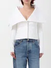 Jacquemus Draped-collar Virgin Wool Jacket With Oversized Pockets In Weiss