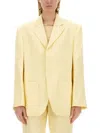 Jacquemus Single-breasted Viscose Blazer In Yellow