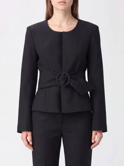 Jacquemus Jacket Woman Color Black In Animal Print