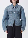 Jacquemus Classic Cotton Denim Jacket With Tailored Hem And Chest Pockets In Blue