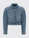 Jacquemus Classic Cotton Denim Jacket With Tailored Hem And Chest Pockets In Blue