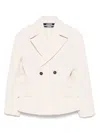 Jacquemus Ecru Double-breasted Blazer With Structured Silhouette