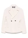 Jacquemus Ecru Double-breasted Blazer With Structured Silhouette