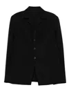 Jacquemus Long Sleeve Single Breasted Blazer With Pockets In Black