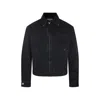 Jacquemus Canvas Coat Front And Back Pockets In Black