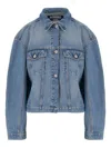 Jacquemus Classic Cotton Denim Jacket With Tailored Hem And Chest Pockets In Blue