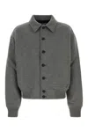 Jacquemus Mens Grey Feltro Pointed-collar Wool Bomber Jacket In Gray