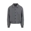 Jacquemus Mens Grey Feltro Pointed-collar Wool Bomber Jacket In Gray