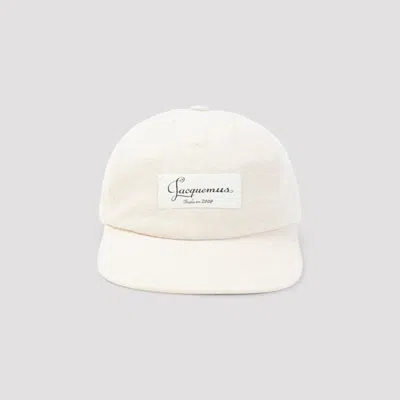 Jacquemus Jacquard Cotton Baseball Cap Hat In Nude & Neutrals
