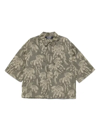 Jacquemus Aloe Shirt Print 3/4 Sleeves In Multicolour