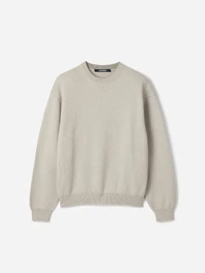 Jacquemus Jacquard Knit Mini Moulin Pullover In Gray