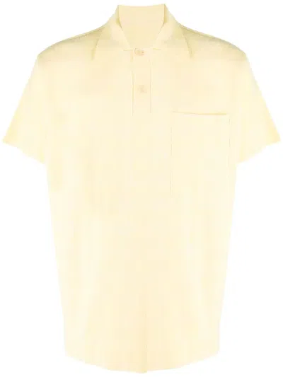 Jacquemus Jacquard-knit Polo Shirt In Gelb