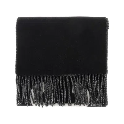 Jacquemus Jacquard Logo Wool Scarf In Black