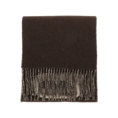 Jacquemus Jacquard Logo Wool Scarf In Brown