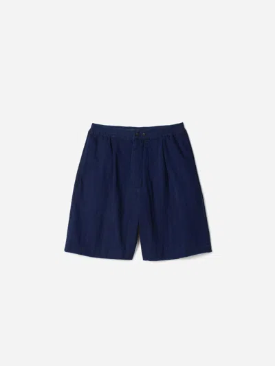 Jacquemus Jacquard Mini Le Short Of-nîmes Venice Shorts In Darknavy