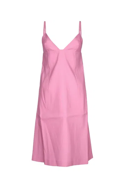 Jacquemus Jacquard Wool-silk Robe Slip Dress In Pink