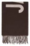 Jacquemus Virgin Wool Scarf In Gold