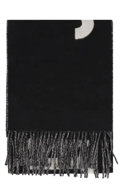 Jacquemus Virgin Wool Scarf In Black