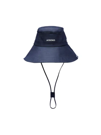 Jacquemus Jacuemuse Logo Hat In Navy
