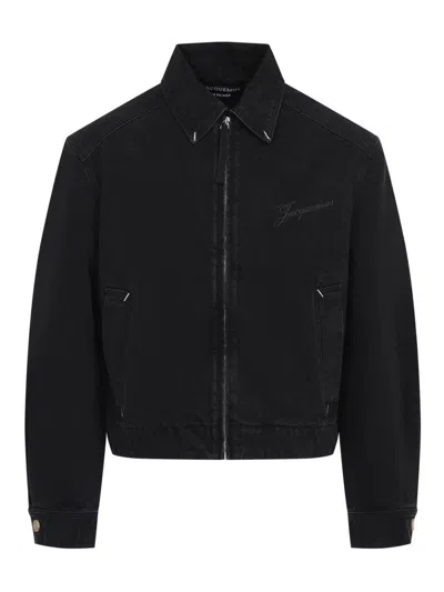 Jacquemus Jaquemus La Veste De-nimes Canevas Jacket In Black