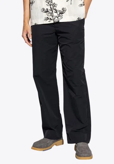 Jacquemus Jean Mid-rise Trousers In Black