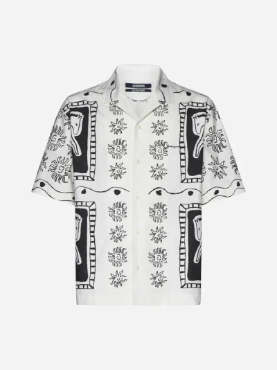 JACQUEMUS JEAN PRINT COTTON SHIRT