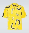 Jacquemus La Chemise Jean Monogramme Black Yellow In Multicoloured