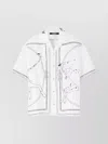 Jacquemus Jean Camp-collar Printed Cotton-poplin Shirt In White