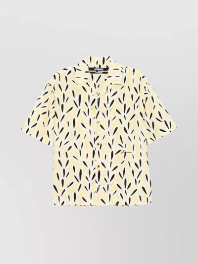 JACQUEMUS JEAN SHIRT CUBAN COLLAR SHORT SLEEVES