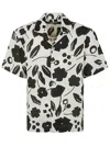 Jacquemus La Chemise Jean Printed Linen Shirt In Hc Pt Black White Cubic Flow