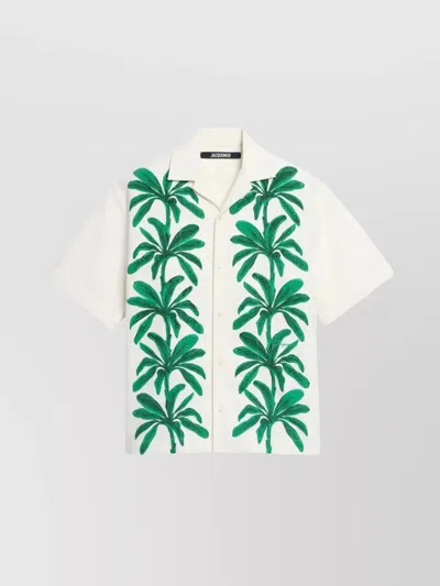 JACQUEMUS JEAN SHIRT PALM PRINT