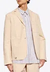 Jacquemus Jean Single-breasted Blazer In Cream