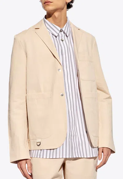 Jacquemus Jean Single-breasted Blazer In Cream