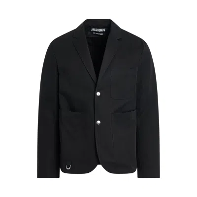 Jacquemus La Veste Jean Blazer In Black