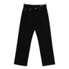 Jacquemus Straight Denim Pants Featuring Belt Loops In Black