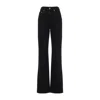 Jacquemus High-waisted Flared Black Jeans With Gold-tone Hardware In Black
