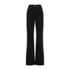 Jacquemus High-waisted Flared Black Jeans With Gold-tone Hardware In Black