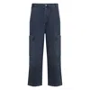 Jacquemus Navy Blue Cotton Le Cargo De-nimes Carre Jeans In Black