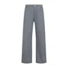 Jacquemus Straight Cut Denim Trousers Pockets In Blue