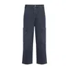Jacquemus Navy Blue Cotton Le Cargo De-nimes Carre Jeans In Blue
