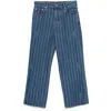 Jacquemus Men's Vertical Striped Straight-leg Jeans In Blue