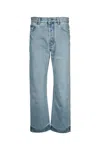 Jacquemus 'le De-nimes Venice' Blue Five Pocket Jeans With Embroidered Logo On The Back In Blue