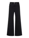 Jacquemus High-waisted Wide-leg Jeans In Black