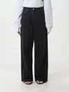 Jacquemus Black Les Sculptures 'le De-nîmes Droit' Jeans In Black