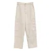 Jacquemus Cargo Trousers With Pockets And Loops In Neutral