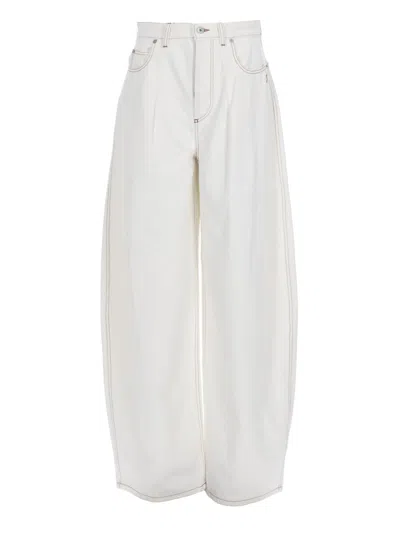 Jacquemus Jeans Ovalo In Neutral