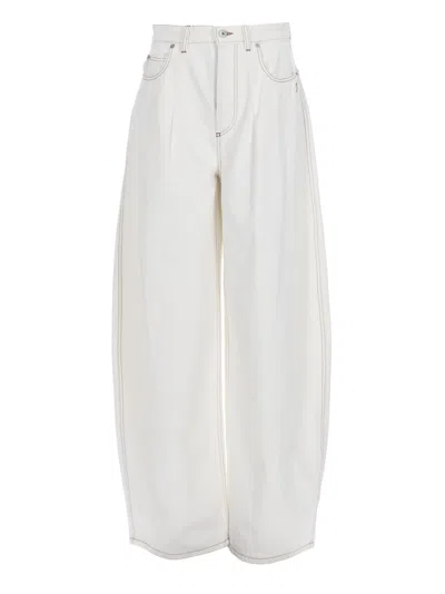 Jacquemus Jeans "ovalo" In White