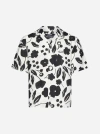 Jacquemus Blackwhite Floral Print Shirt In Multi