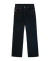 Jacquemus Straight Denim Pants Featuring Belt Loops In Black